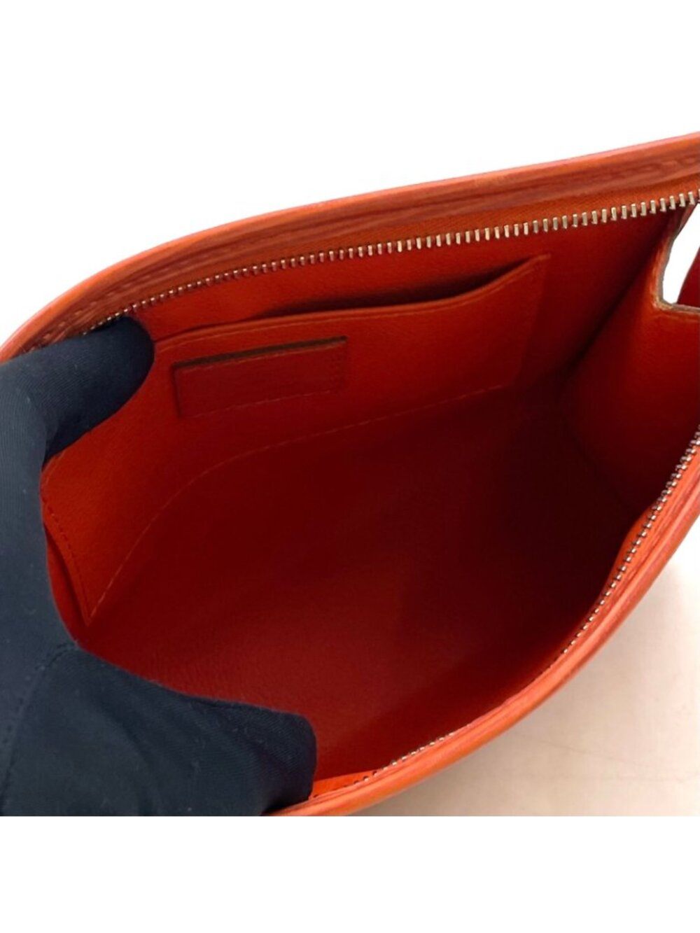 Louis Vuitton Poche Toilette Epi Leather Orange Pouch Silver - Picture 3 of 15